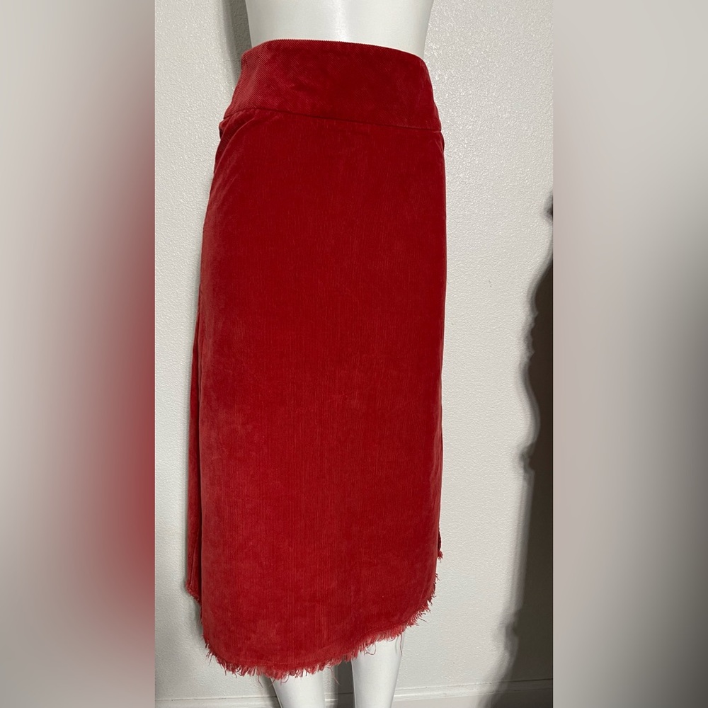 💯 Cotton Elegant Red A-Line Skirt